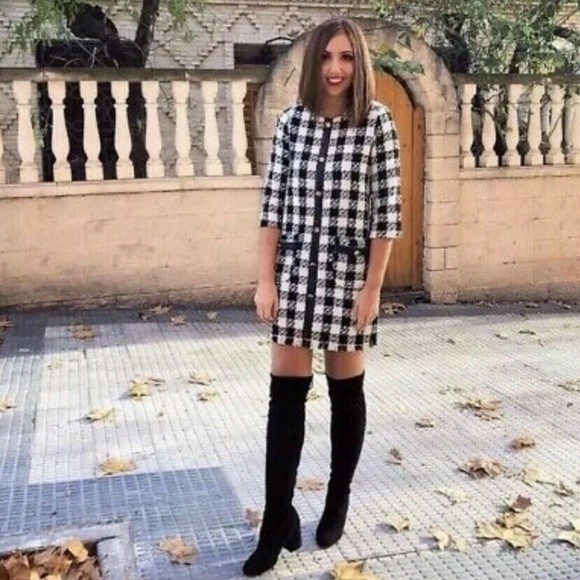 Zara Dresses & Skirts - NWT Zara Tweed Mini Dress Blogger Favorite